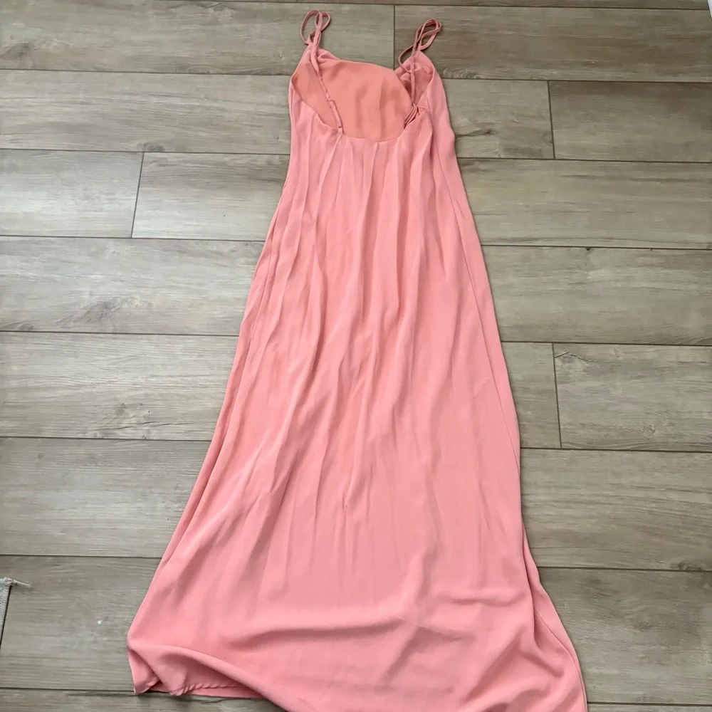 ABERCROMBIE & FITCH Peach Cowl Neck Maxi Dress‎ Spaghetti Low Back Small S